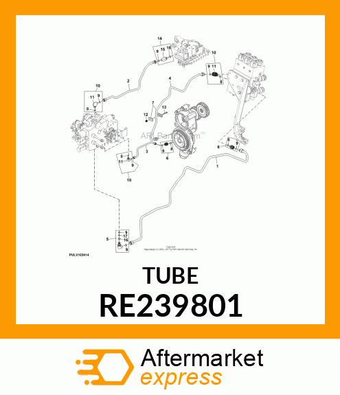 OIL LINE, TRIPLE MID SCV TO FILTER RE239801