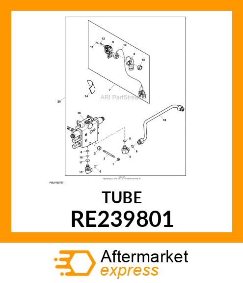 OIL LINE, TRIPLE MID SCV TO FILTER RE239801