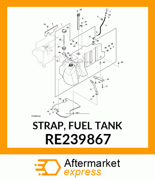 STRAP, FUEL TANK RE239867