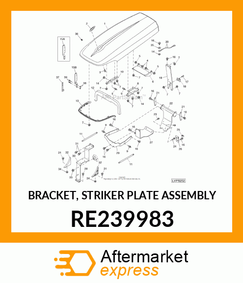 BRACKET, STRIKER PLATE ASSEMBLY RE239983