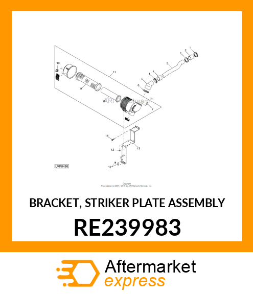 BRACKET, STRIKER PLATE ASSEMBLY RE239983