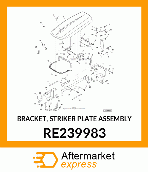 BRACKET, STRIKER PLATE ASSEMBLY RE239983