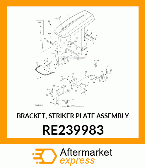 BRACKET, STRIKER PLATE ASSEMBLY RE239983