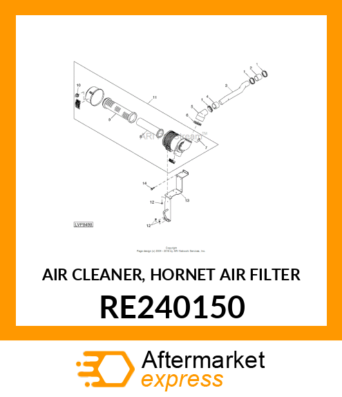 AIR CLEANER, HORNET AIR FILTER RE240150