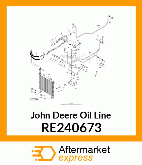 OIL LINE, OIL COOLER RETURN RE240673