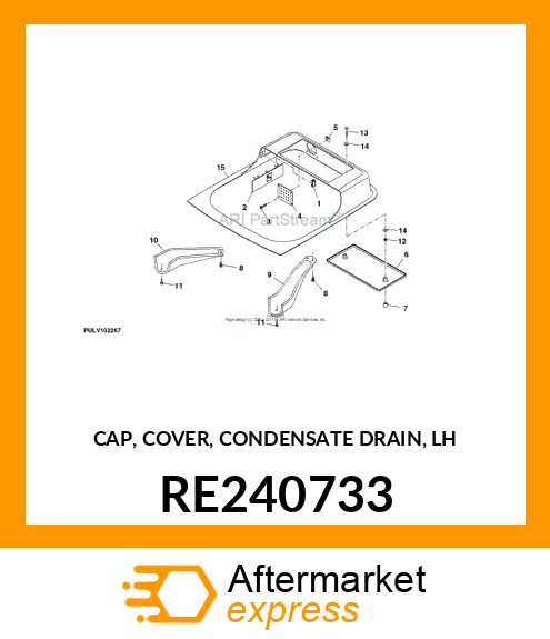 CAP, COVER, CONDENSATE DRAIN, LH RE240733