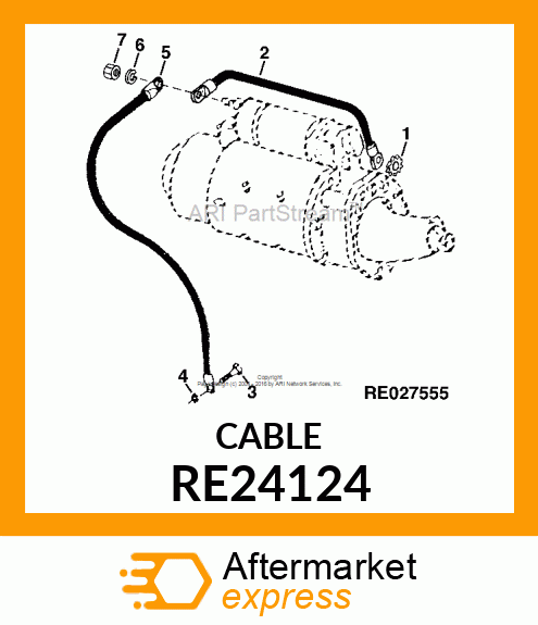 BATTERY CABLE, STARTER GROUND RE24124
