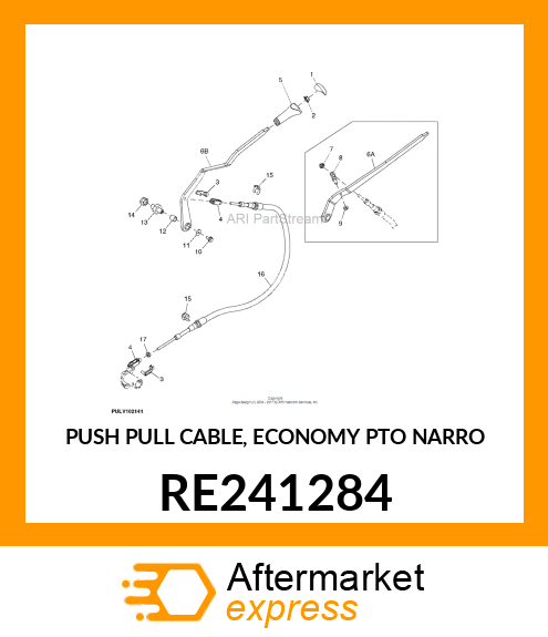 PUSH PULL CABLE, ECONOMY PTO NARRO RE241284