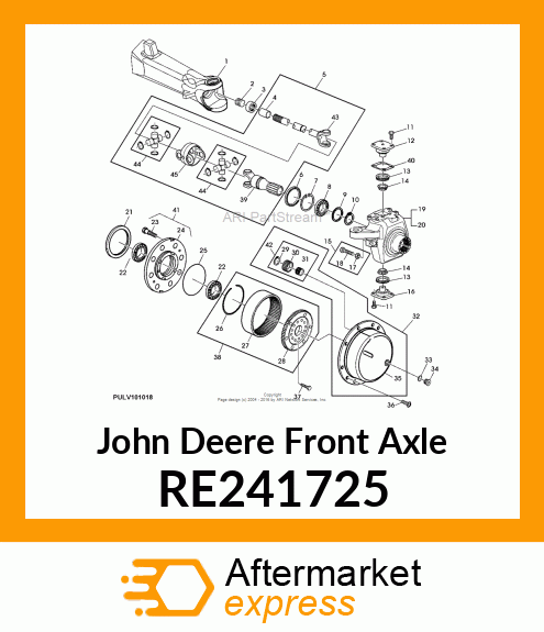 FRONT AXLE, STANDARD MFWD RE241725