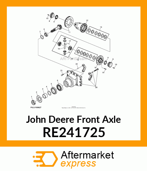 FRONT AXLE, STANDARD MFWD RE241725