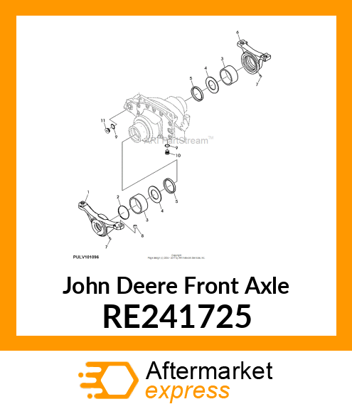 FRONT AXLE, STANDARD MFWD RE241725