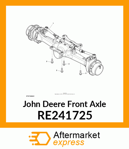 FRONT AXLE, STANDARD MFWD RE241725