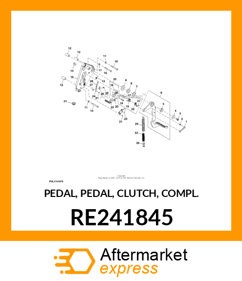 PEDAL, PEDAL, CLUTCH, COMPL. RE241845