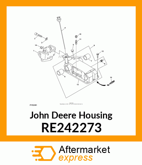 HOUSING, ROCKSHAFT W/BUSHINGS amp; PIN RE242273