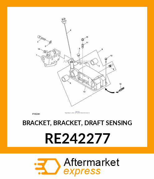 BRACKET, BRACKET, DRAFT SENSING RE242277