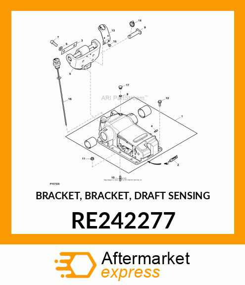 BRACKET, BRACKET, DRAFT SENSING RE242277