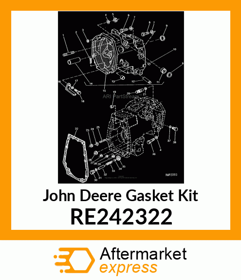 GASKET KIT, UTILITY TRACTOR CL HSG RE242322