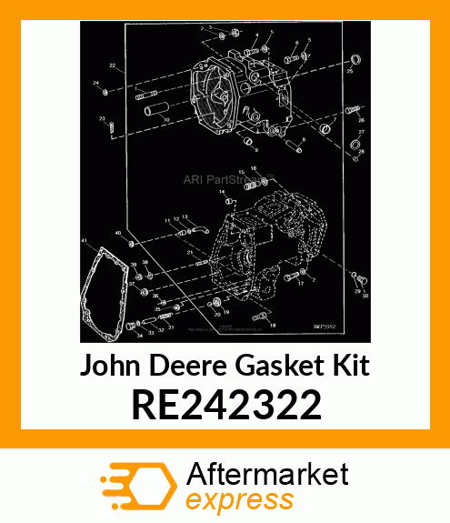 GASKET KIT, UTILITY TRACTOR CL HSG RE242322