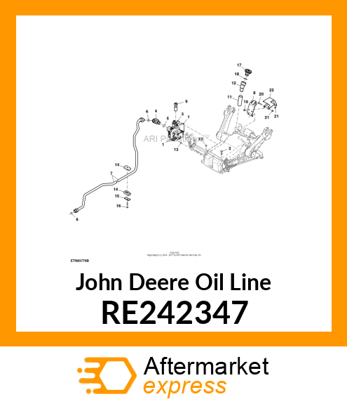 OIL LINE, ROCKSHAFT, REAR MECHANICA RE242347