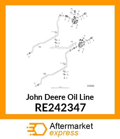 OIL LINE, ROCKSHAFT, REAR MECHANICA RE242347