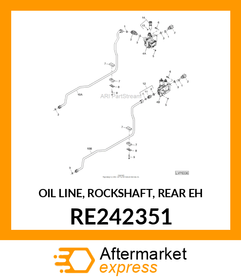 OIL LINE, ROCKSHAFT, REAR EH RE242351
