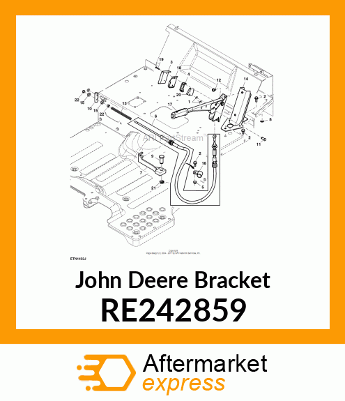 BRACKET, BRACKET, SECONDARY BRAKE A RE242859