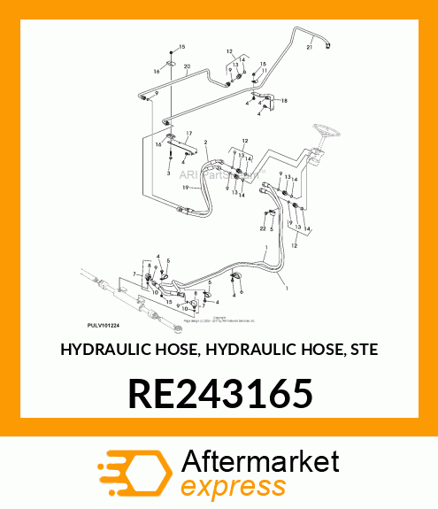 HYDRAULIC HOSE, HYDRAULIC HOSE, STE RE243165