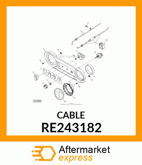 CABLE, CONTROL THERMOSTAT RE243182