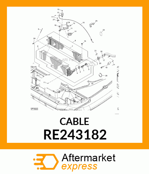 CABLE, CONTROL THERMOSTAT RE243182