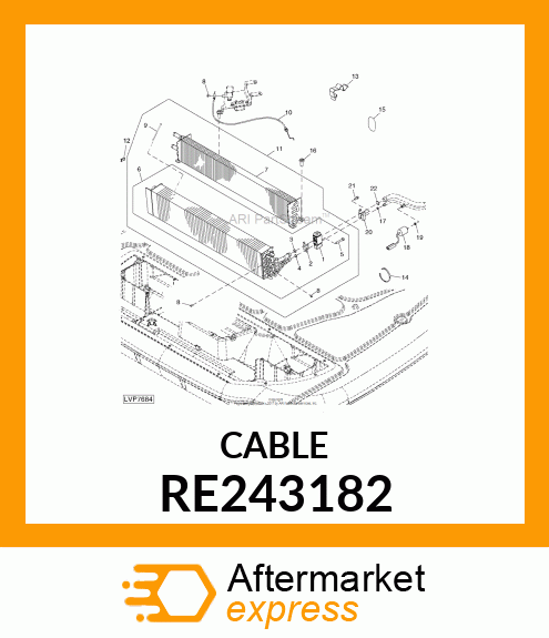 CABLE, CONTROL THERMOSTAT RE243182