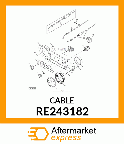 CABLE, CONTROL THERMOSTAT RE243182