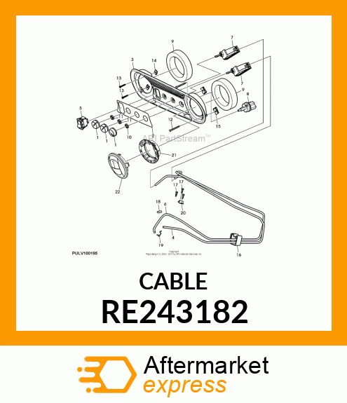 CABLE, CONTROL THERMOSTAT RE243182