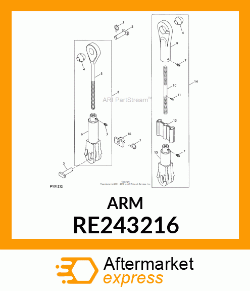 LIFT LINK, LONG RH RE243216