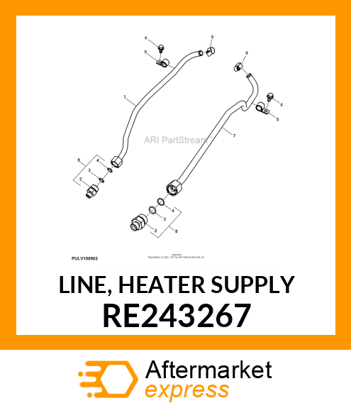 LINE, HEATER SUPPLY RE243267