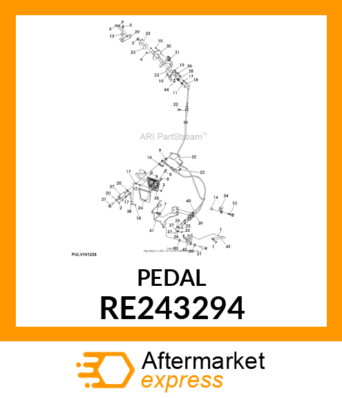 PEDAL, FOOT THROTTLE, ASSEMBLY RE243294