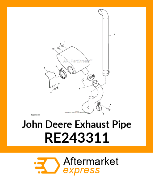 EXHAUST PIPE, EXHAUST PIPE, U RE243311