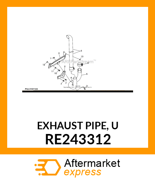 EXHAUST PIPE, U RE243312