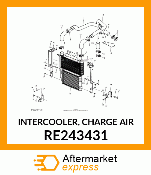 INTERCOOLER, CHARGE AIR RE243431