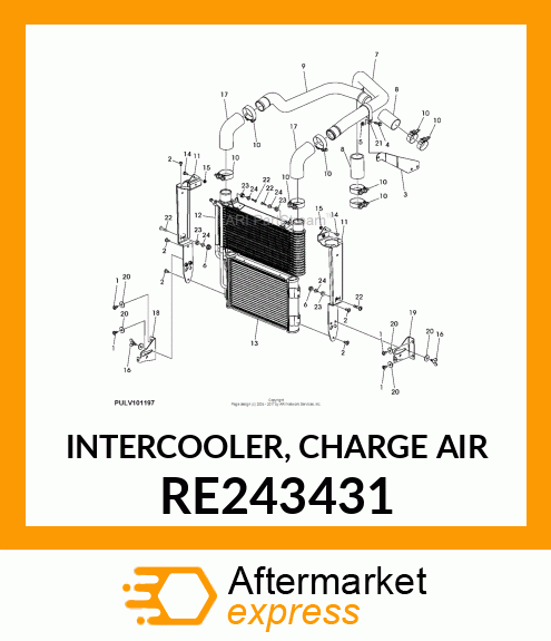 INTERCOOLER, CHARGE AIR RE243431