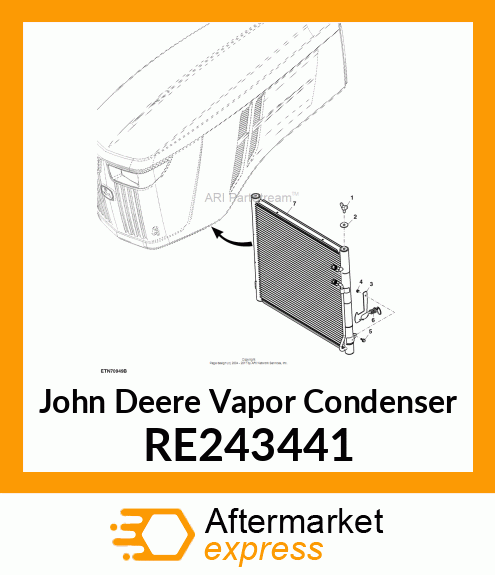 VAPOR CONDENSER, A/C RE243441