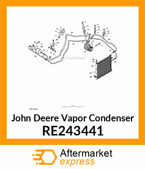 VAPOR CONDENSER, A/C RE243441