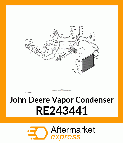 VAPOR CONDENSER, A/C RE243441