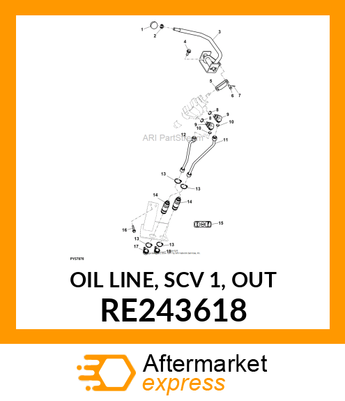 OIL LINE, SCV 1, OUT RE243618