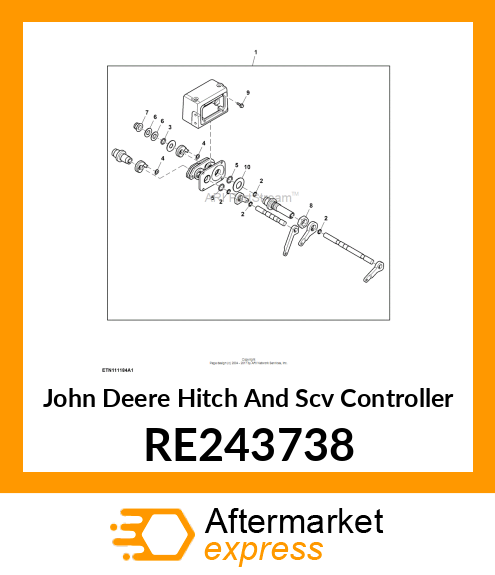 HITCH AND SCV CONTROLLER, HITCH AND RE243738