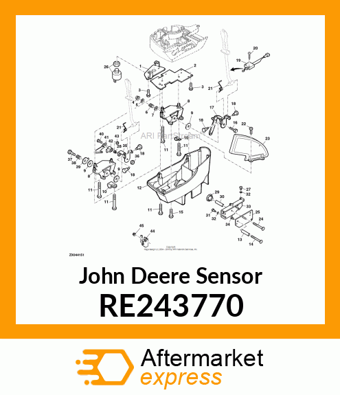 SENSOR, DUAL OUTPUT ROTARY POSITION RE243770