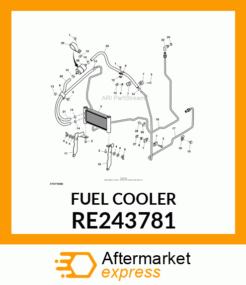 FUEL COOLER RE243781