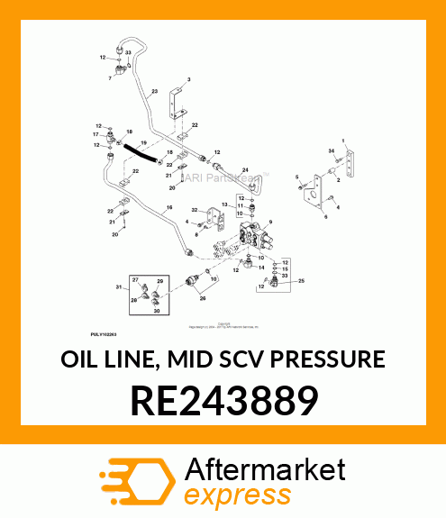 OIL LINE, MID SCV PRESSURE RE243889