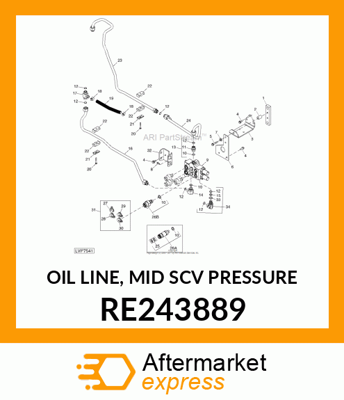 OIL LINE, MID SCV PRESSURE RE243889