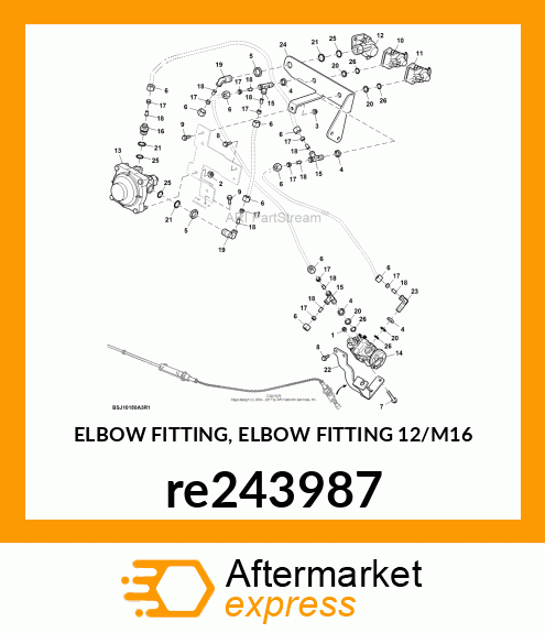 ELBOW FITTING, ELBOW FITTING 12/M16 re243987