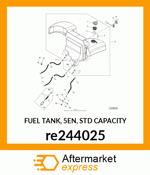 FUEL TANK, 5EN, STD CAPACITY re244025